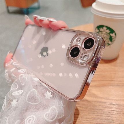 Ốp iphone - Ốp Lưng Trong Dẻo Viền Vuông Mạ Màu cho Ip 13 Pro Max 7plus/8plus/X/Xs//Xs Max/11/11Pro/ 11 Promax/ 12/ 12 Pro Max | BigBuy360 - bigbuy360.vn