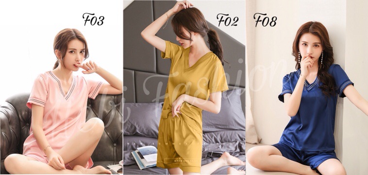 Đồ ngủ lụa cộc tay 3 màu sale sốc | BigBuy360 - bigbuy360.vn