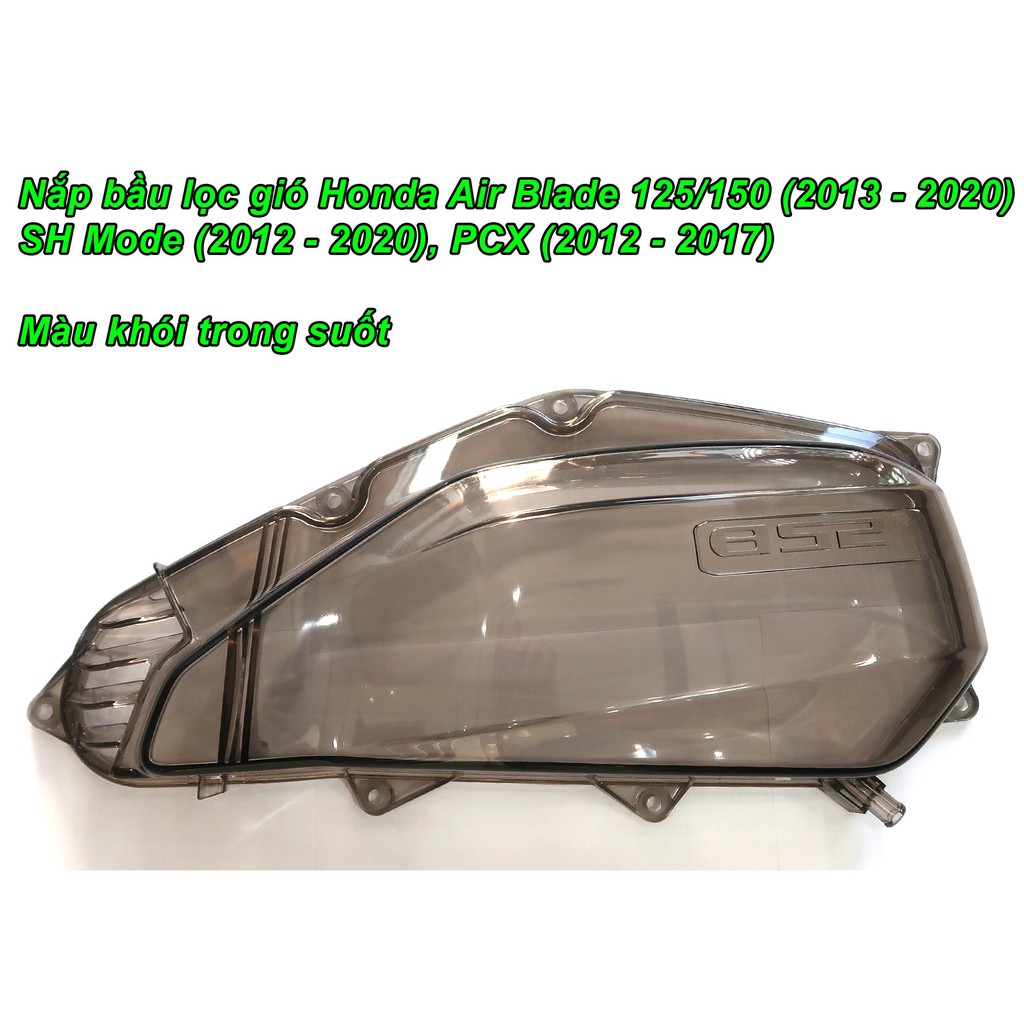 Nắp bầu lọc gió Roki màu khói trong suốt cho Air Blade 125/150 (2013 - 2020), SH Mode (2012 - 2020), PCX (2012 - 2017)