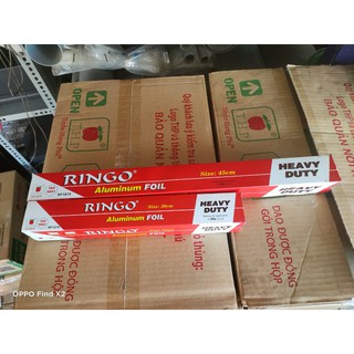 Giấy bạc nướng, bọc thực phẩm Ringo dùng để nướng cá - thịt