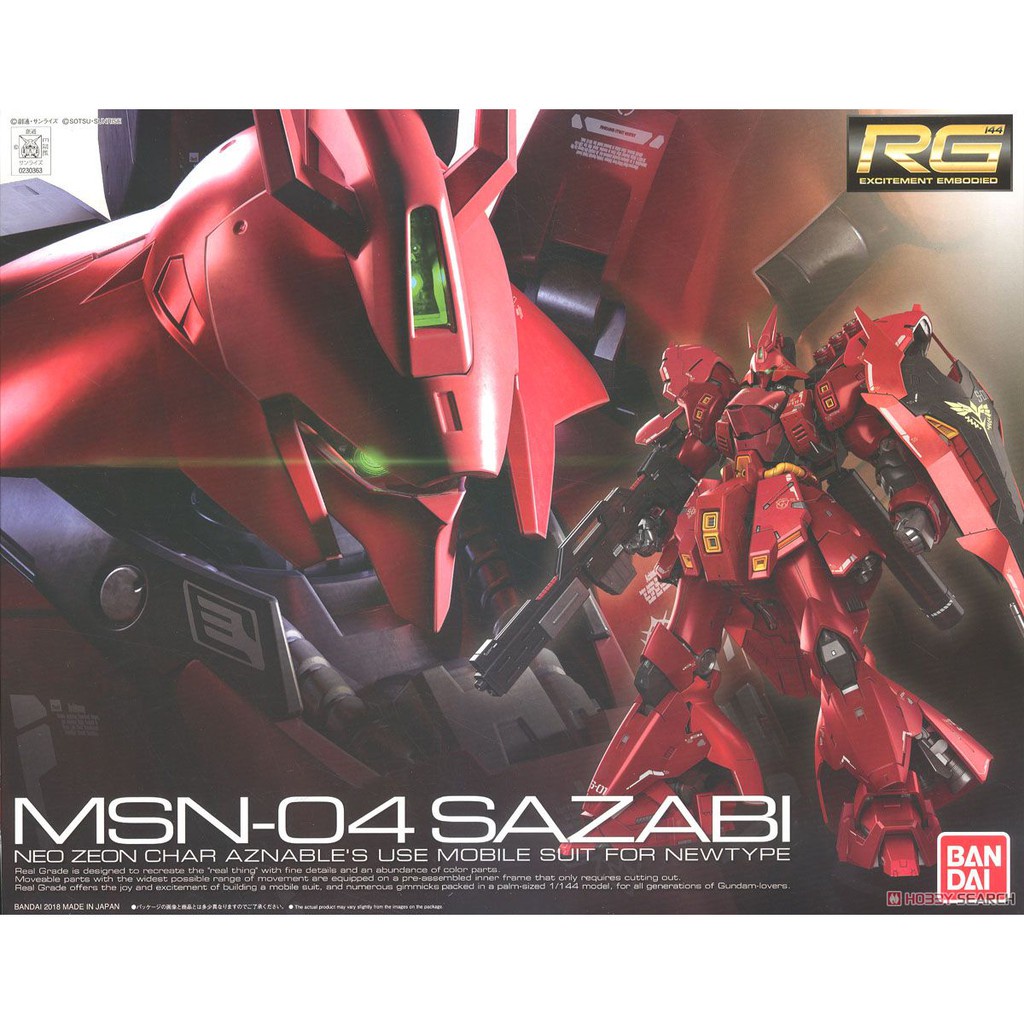 Mô hình lắp ráp Gundam RG Sazabi