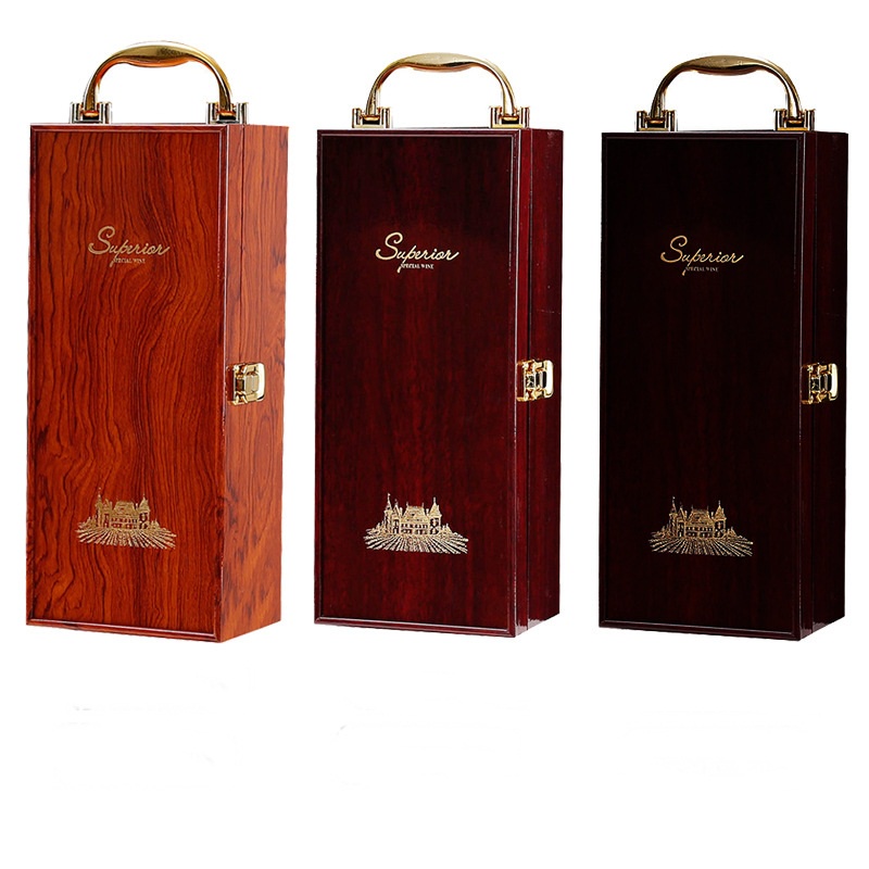 Hộp Rượu Vang, Hộp Đựng Rượu Vang Gỗ Sơn Mài Đơn GDS