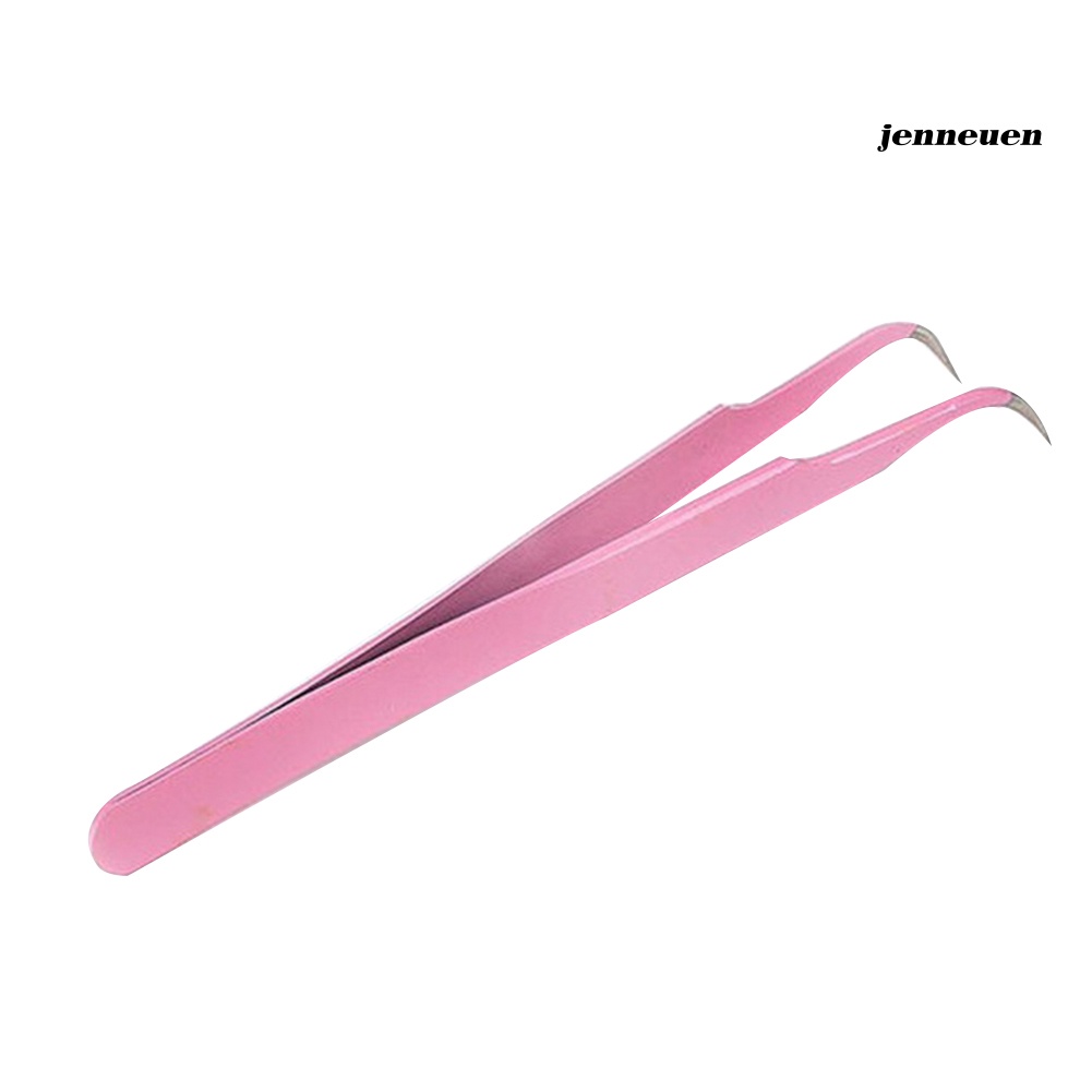 Je- Nhíp Gắp Lông Mi Giả Thẳng / Cong Bằng Thép Không Gỉ Tiện Lợi