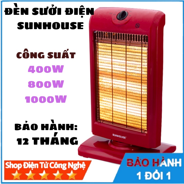 Đèn sưởi điện 3 bóng Sunhouse SHD7016 3 mức công suất