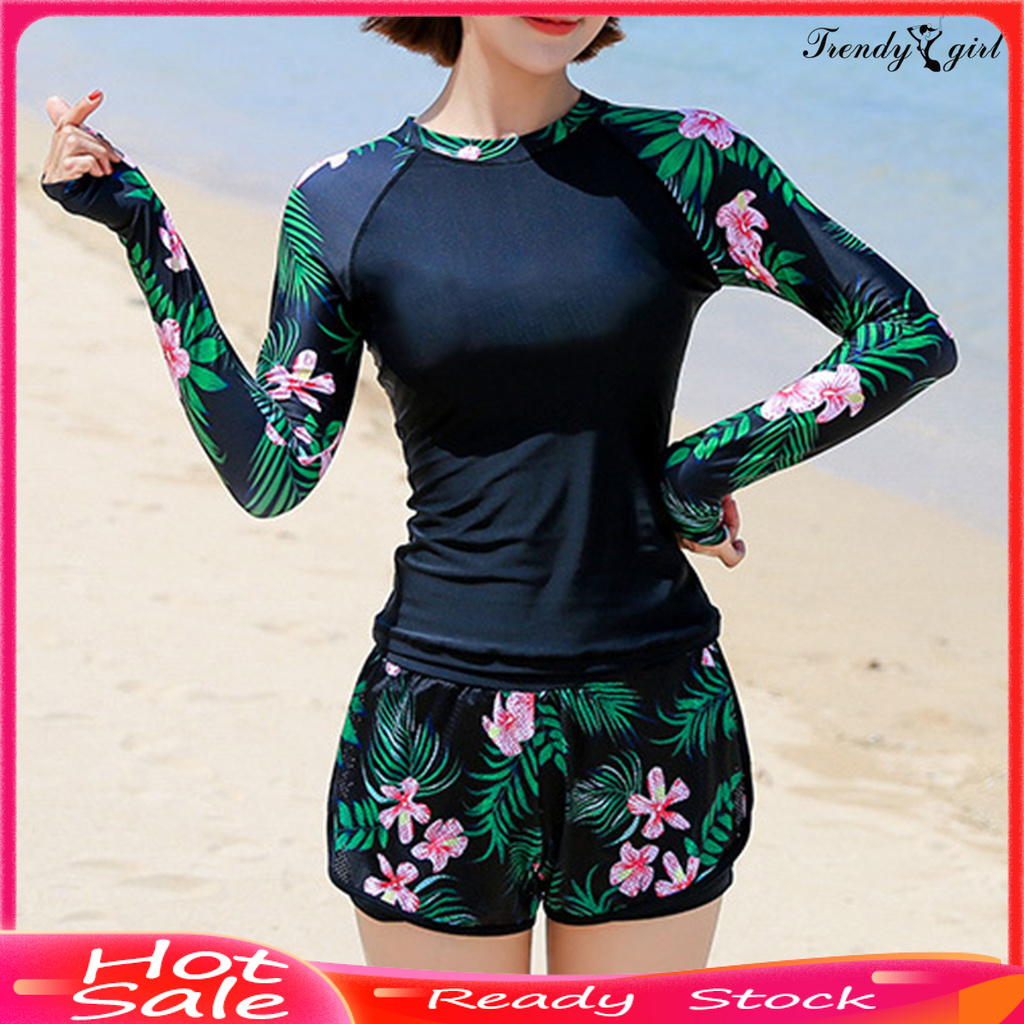 Set Đồ Tắm In Họa Tiết Hoa Trẻ Trung Quyến Rũ Dành Cho Nữ | BigBuy360 - bigbuy360.vn