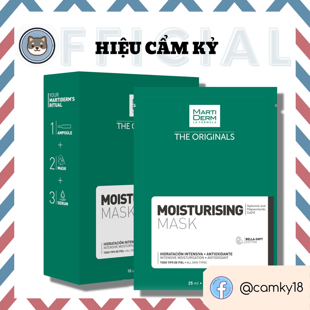 Mặt nạ dưỡng ẩm da MartiDerm The Originals Moisturising Mask 25ml - camky18