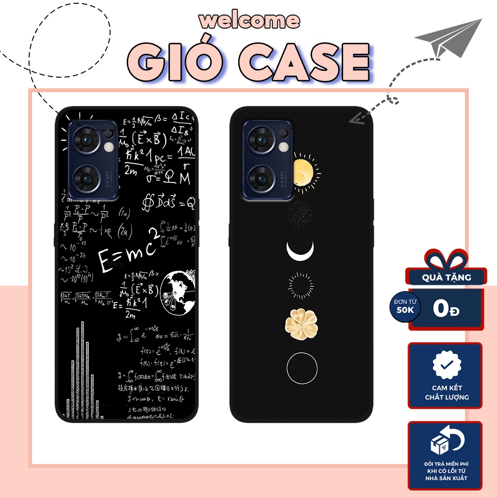 Ốp lưng OPPO RENO 7 5G, ốp điện thoại nhựa dẻo hình họa tiết vũ trụ,công thức toán học,bền,đẹp