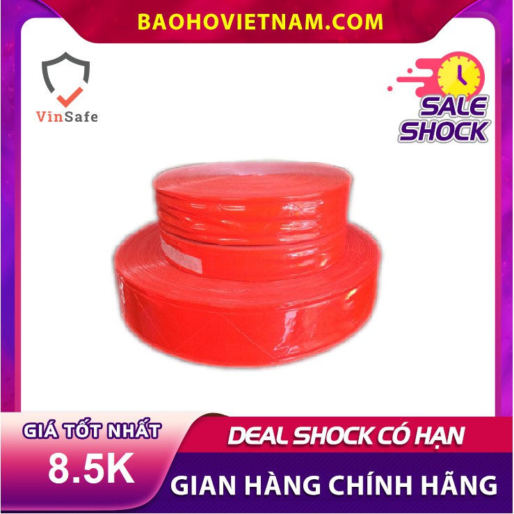 Dây nhựa phản quang bản 5cm màu đỏ cam