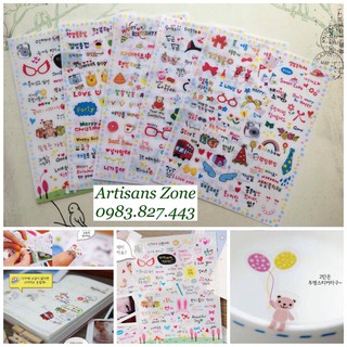 Sticker Deco mắt kính - Bộ 05 tờ