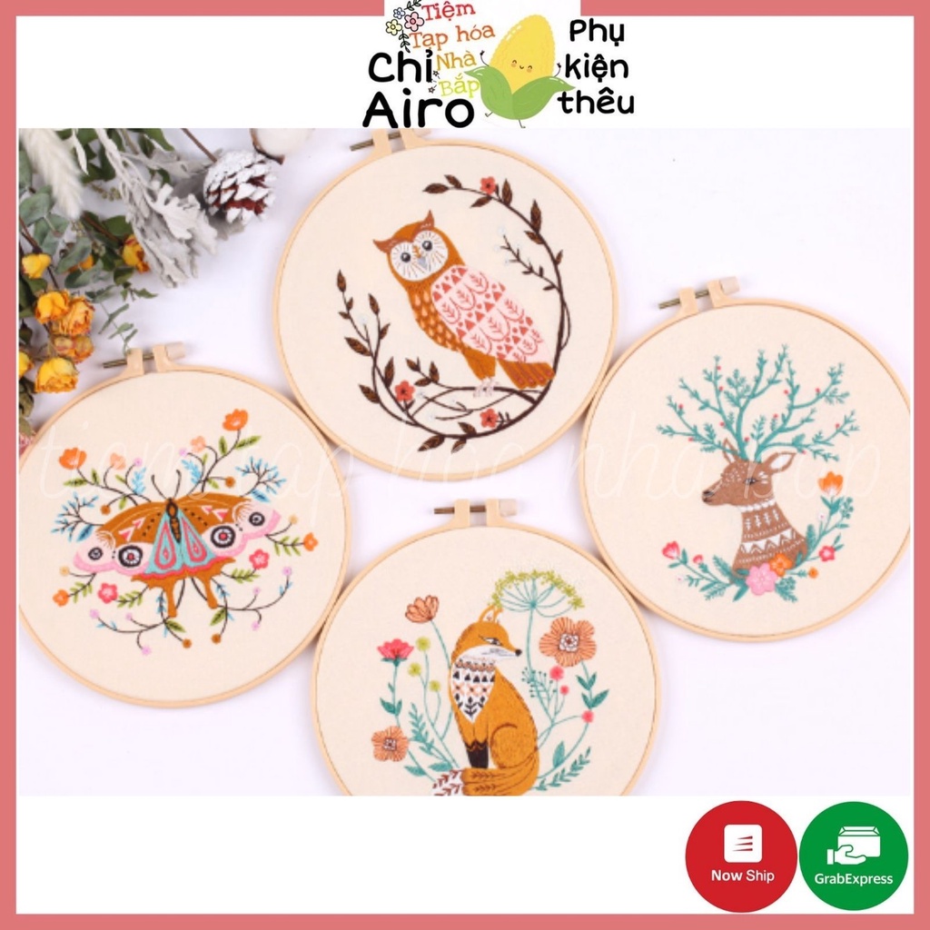 Kit Thêu Hình Động Vật Đáng Yêu