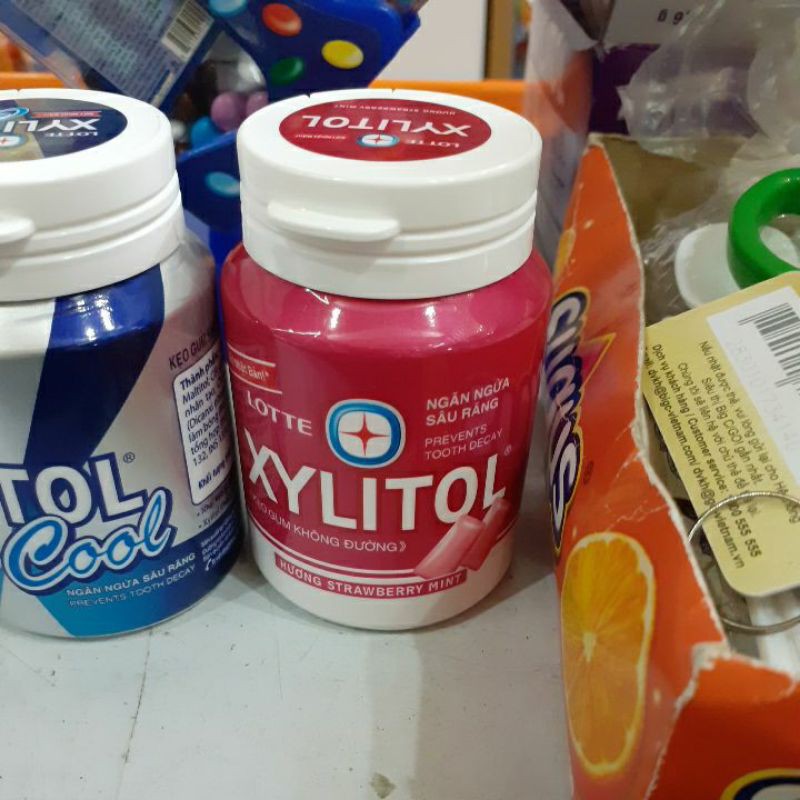 kẹo gum không đường xylitol lọ 58g