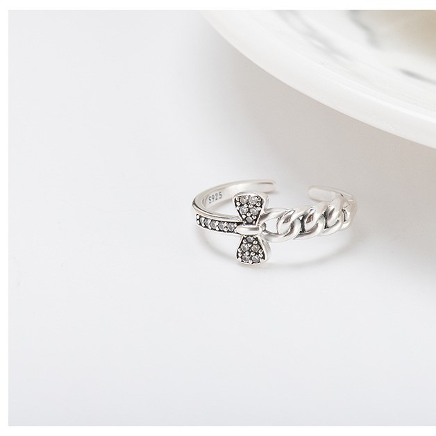 Nhẫn Nữ Bạc Thái Hình Nơ Đính Đá N1717 - Bảo Ngọc Jewelry