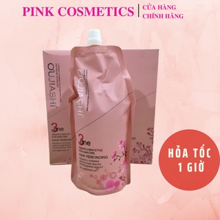 Kem ép duỗi tóc hoa anh đào 1 lần không cần dùng dập định hình lần 2 1000ml - hàng chính hãng pink cosmetic