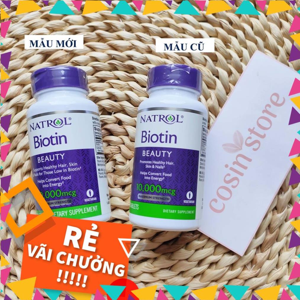 Viên Uống Hỗ Trợ Mọc Tóc Natrol Biotin 10000 Mcg 100 Viên Của Mỹ
