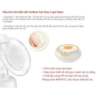 [Sale] Máy hút sữa điện đôi Cmbear hàng chuẩn