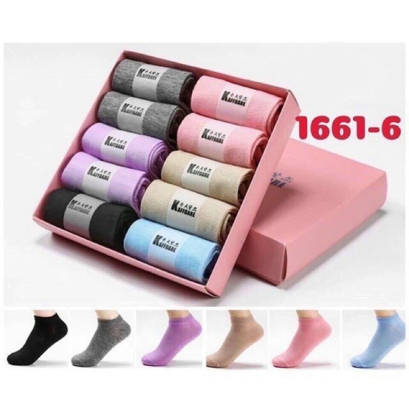 HỘP 10 ĐÔI TẤT NỮ CHỐNG THỐI CỔ NGẮN CỔ NGẮN CỰC HOT