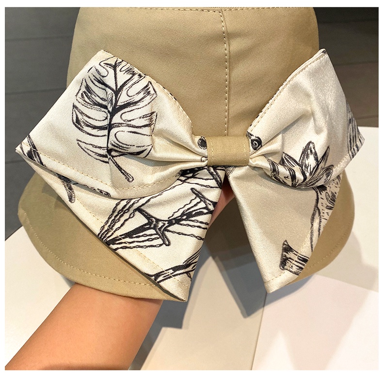 Nón Bucket Đính Nơ Phong Cách Retro Pháp Thời Trang Xuân Hè Cho Nữ