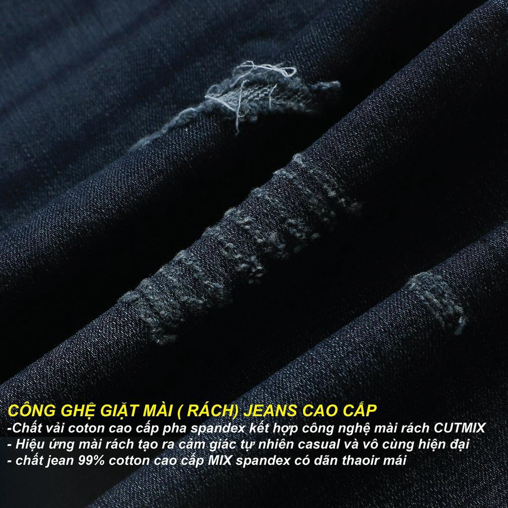 Quần jean Nam Rách Gối GRSIMPLE Chất Bò Co Dãn Thoải mái, nhiều mầu và nhiều kiểu rách ( BJG203)