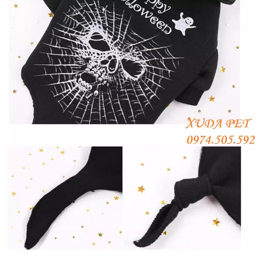 Áo hóa trang halloween cho chó mèo hình đầu lâu siêu chất, siêu ngộ nghĩnh Xudapet-SP400114