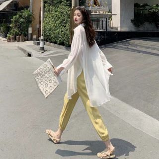 Áo khoác dáng dài xẻ tà ulzzang, kèm ảnh thật (hết hàng)