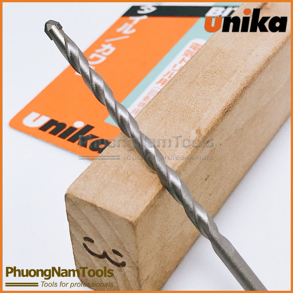 Mũi khoan gạch men, tường 3.5x85mm - Unika đuôi tròn - mã TR