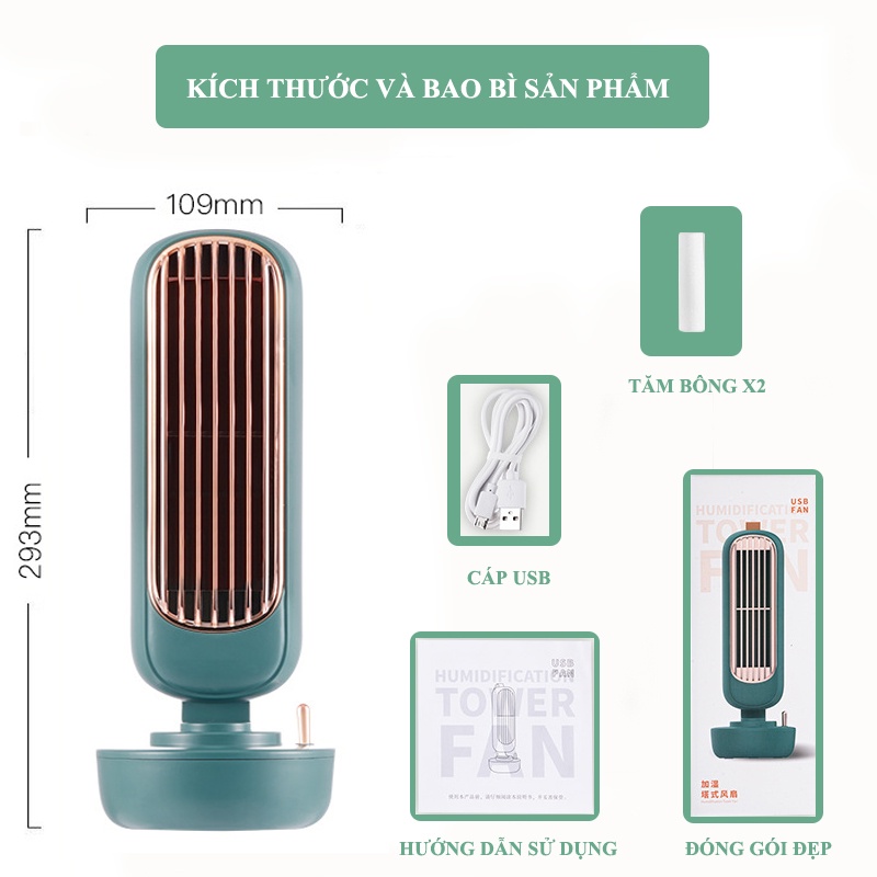 USB Quạt quạt để bàn văn phòng quạt tích điện quạt hơi nước quạt mini phun sương máy tạo độ ẩm