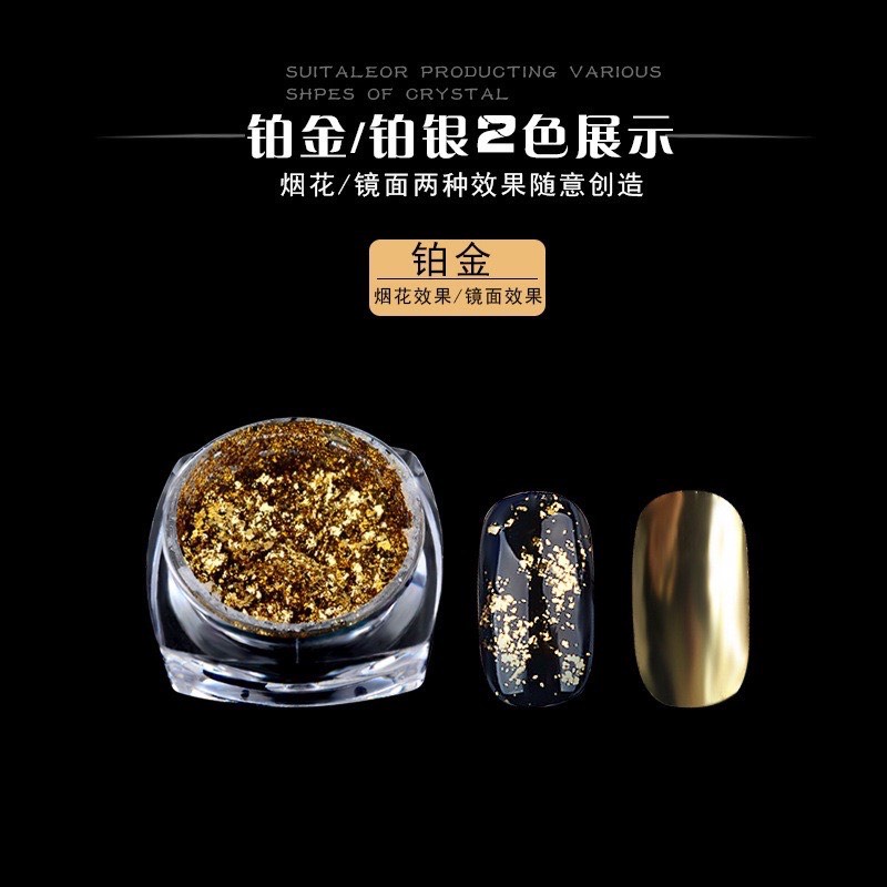 Giấy nhún vụn nail vàng-Bạc trang trí nail sang chảnh