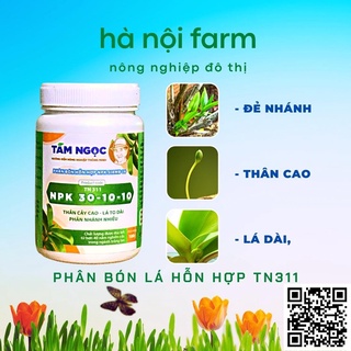 Phân npk 30-10-10 tám ngọc 100g - giúp thân cây cao, lá to dài, phân nhánh nhiều
