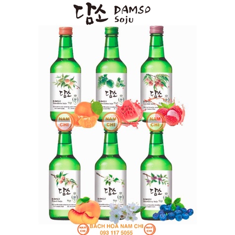 Soju Damso Hàn Quốc Các Vị 360ml