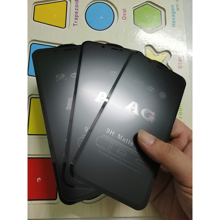 Kính Cường Lực AG Apple iPhone 11 Pro Max Full Màn Chống Vân Tay _ MÀU ĐEN