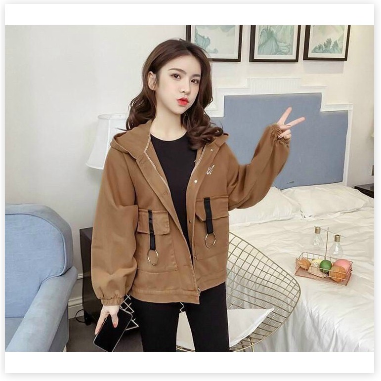 Áo khoác kaki nữ xịn xò siêu duyên dáng cho các bạn trẻ KOKO MI FASHION