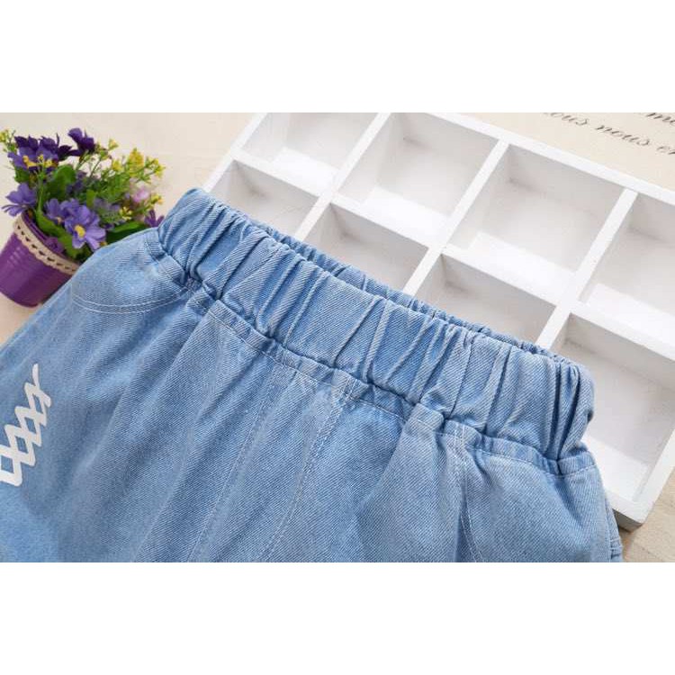 (QB2) Quần Short Denim Thời Trang Mùa Hè Dành Cho Bé Gái 110-160cm