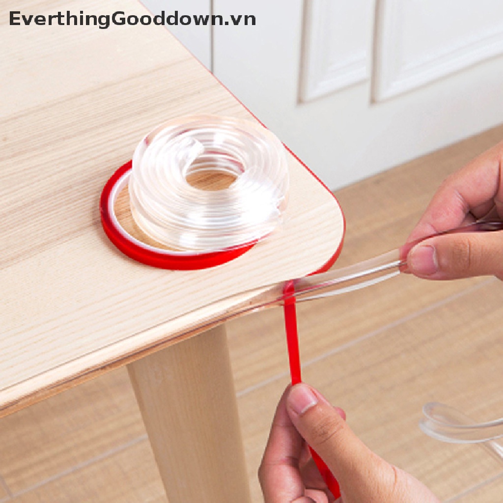 Cuộn Dây Bọc Cạnh Bàn Bằng PVC Mềm Trong Suốt Dài 1M Bảo Vệ An Toàn Cho Bé