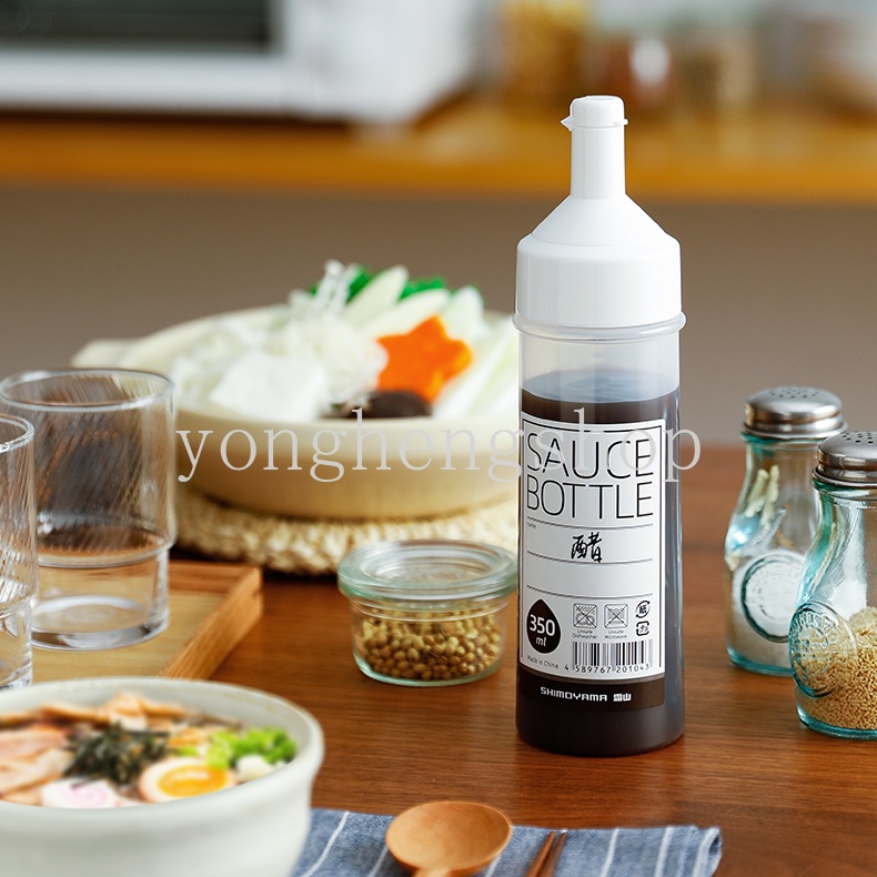 Chai Nhựa Đựng Sốt / Giấm Có Nắp Dạng Bóp 350ML Dành Cho Nhà Bếp