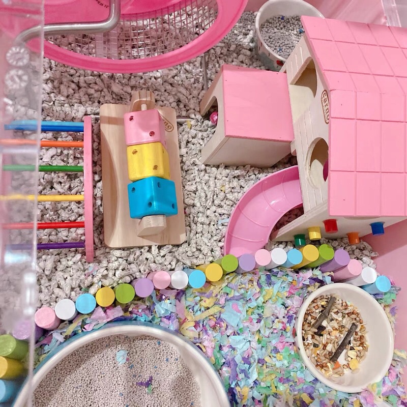 Cầu thang gỗ uốn cho Hamster , Sóc , đuôi mập