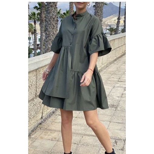 Đầm Linen Tầng Dáng Xòe