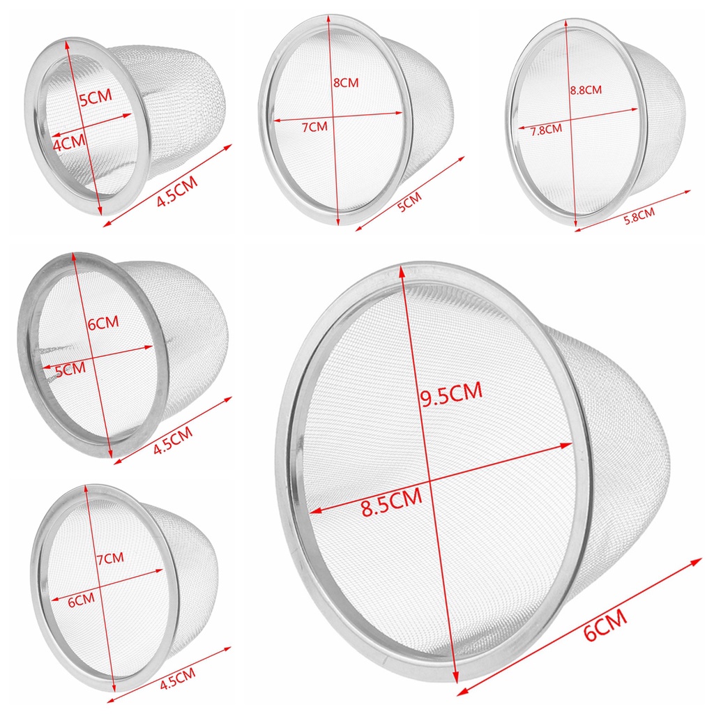 Dụng cụ lọc trà bằng thép không gỉ đường kính 5-9.5cm