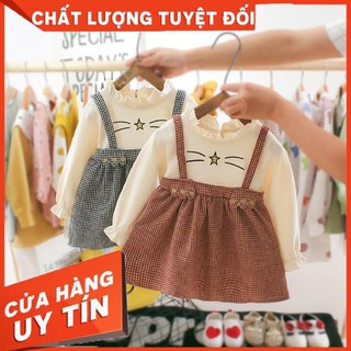 [LOẠI I] Đầm Mèo Thu Đông CARO cho bé gái 6 tháng-3 tuổi(5-15kg) -ShopMeSoc