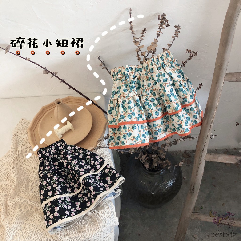 Chân váy xòe in hoa dành cho bé