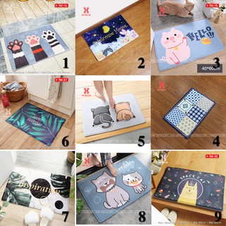 [FREESHIP] Thảm chùi chân lông mịn xuất Nhật, thảm lau chân cửa nhà tắm [size 40x60cm]