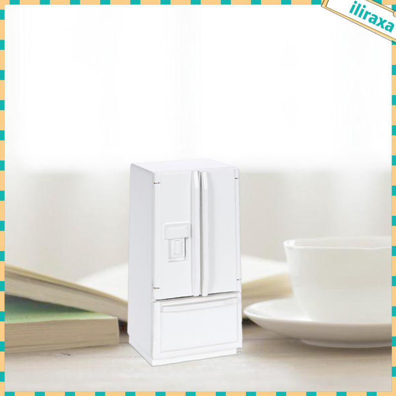 Tủ Lạnh Mini Trang Trí Nhà Búp Bê Tỉ Lệ 1 / 12