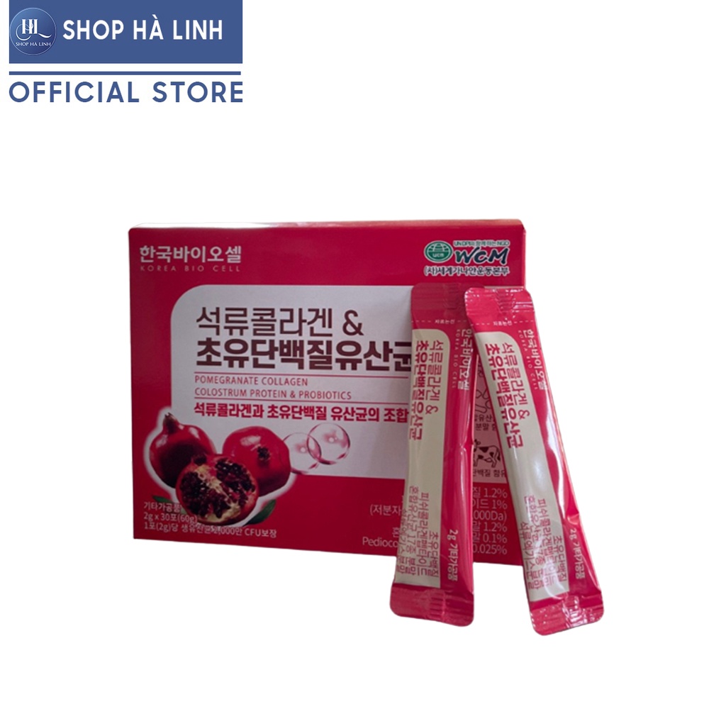 [Mẫu Mới] Collagen Uống Lựu Đỏ Bio Cell Hàn Quốc (Hộp 30 gói)