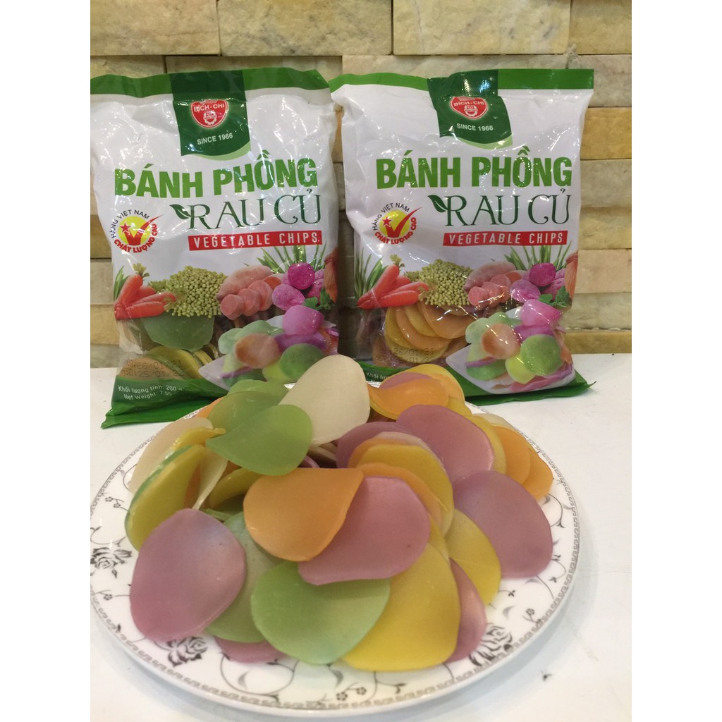 BÁNH PHÒNG CHAY RAU CỦ QUẢ BÍCH CHI (gói 200 gram)