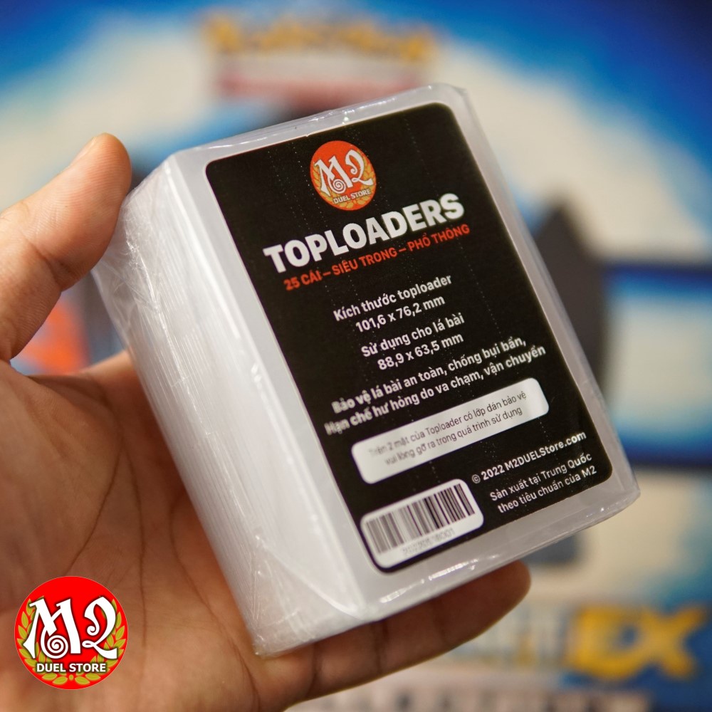 Bọc bài YUGIOH / Pokemon M2 DUEL STORE Toploader - Dòng phổ thông siêu trong, seal chống trầy - 25 cái