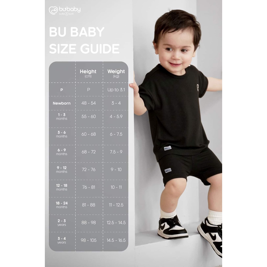 Set quần áo Bu baby Connect Bambus cho bé từ 6 tháng đến 4 tuổi