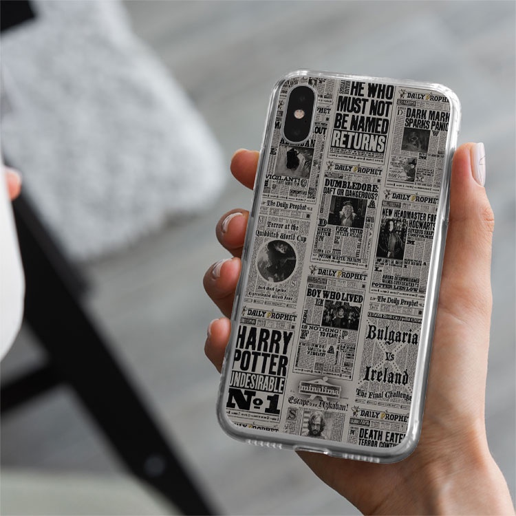 Ốp lưng iphone collage thời báo ma thuật Harry Potter DumbleDore  PAP20210411