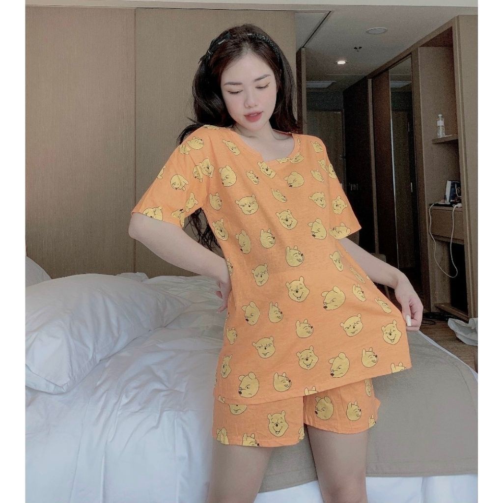 Bộ đồ bầu cộc M363 chất cotton tàu freesize từ 45 đến 70kg