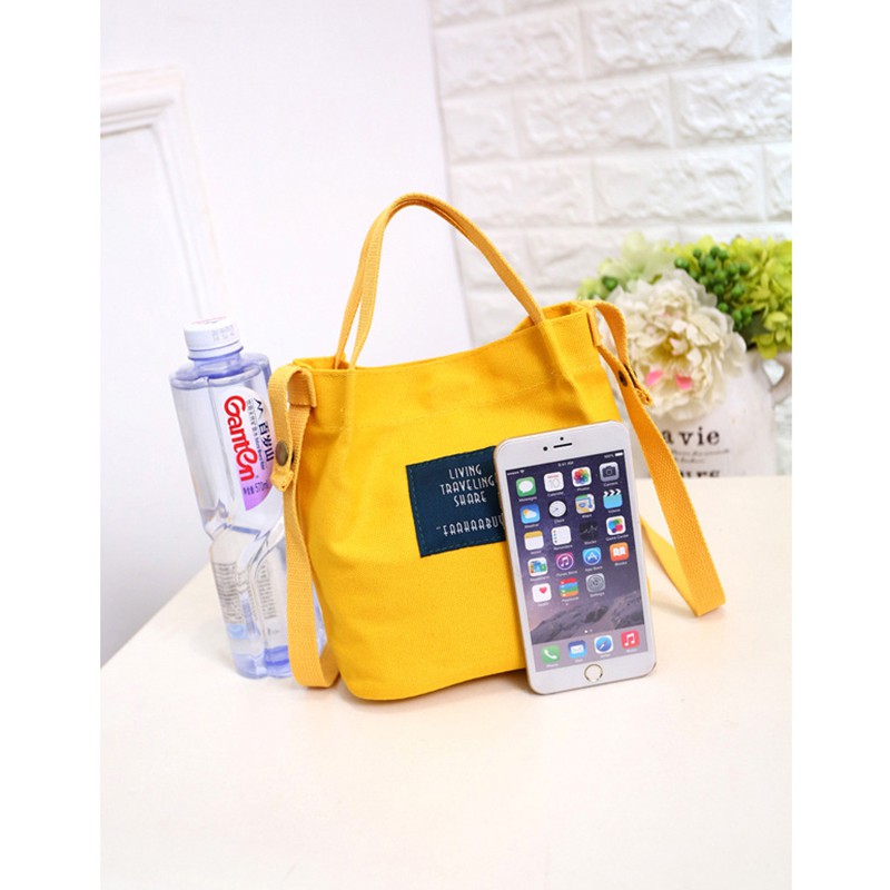 Túi Xách Vải Canvas Cỡ Nhỏ Thời Trang Xinh Xắn Cho Nữ IELGY