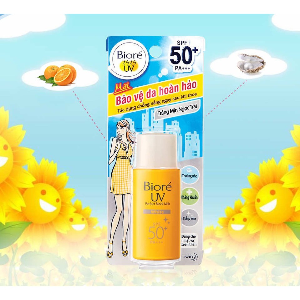 Kem Chống Nắng Dưỡng Da, Cấp Ẩm, Nâng Tone Biore SPF50