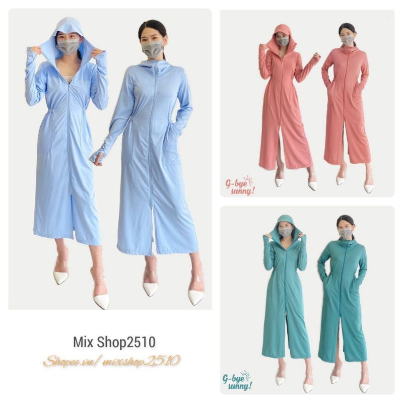 Áo chống nắng toàn thân thông hơi siêu thoáng chất vải thun kim cương